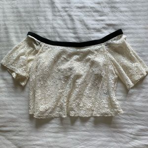 Off shoulder crop top